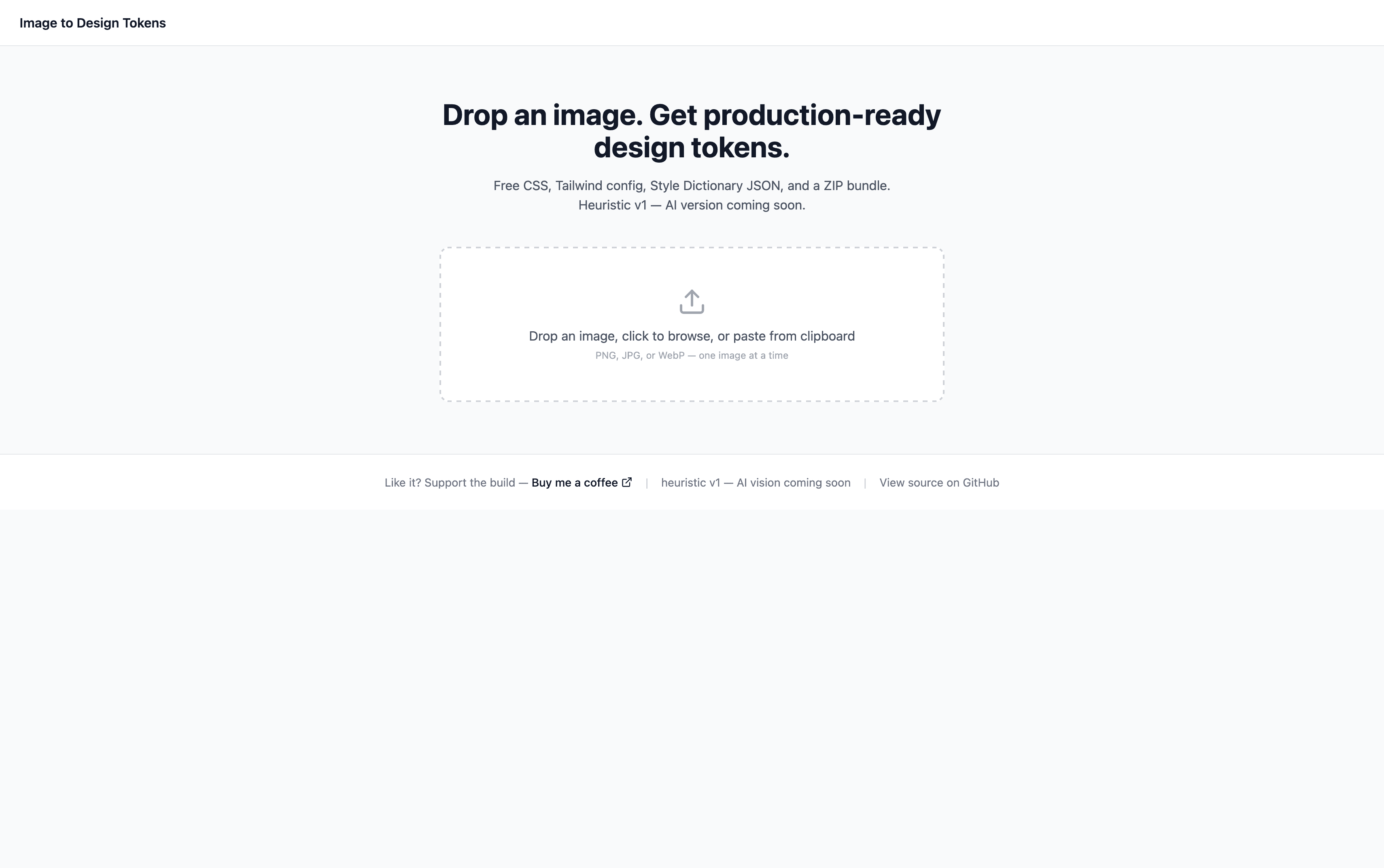Image to Tokens screenshot
